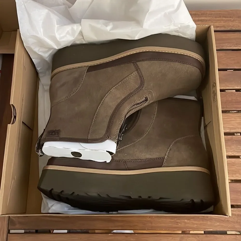 UGG Cityfunc Zip Boots Hickory USA Women Size 9.5/UK 7.5/EU 40.5